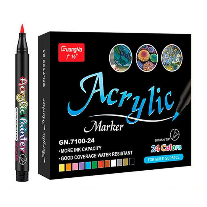 AcrylicMarkers, markery akrylowe (24 sztuki)