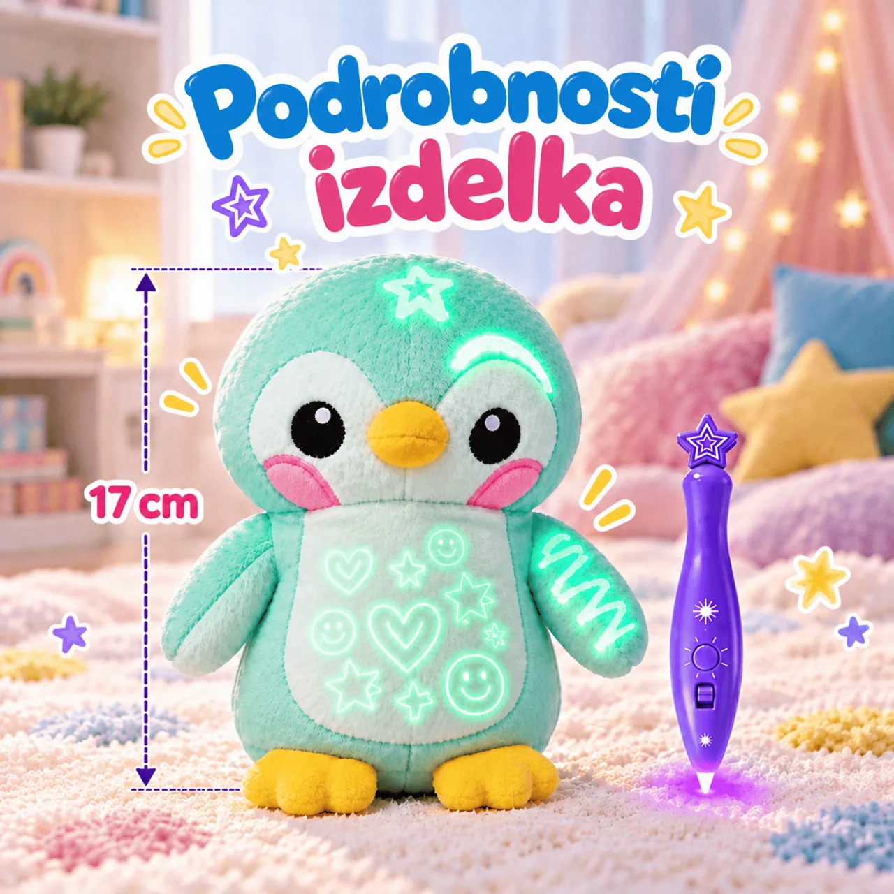 Świecący w ciemności pluszowy pingwin BestFriend - Image 3