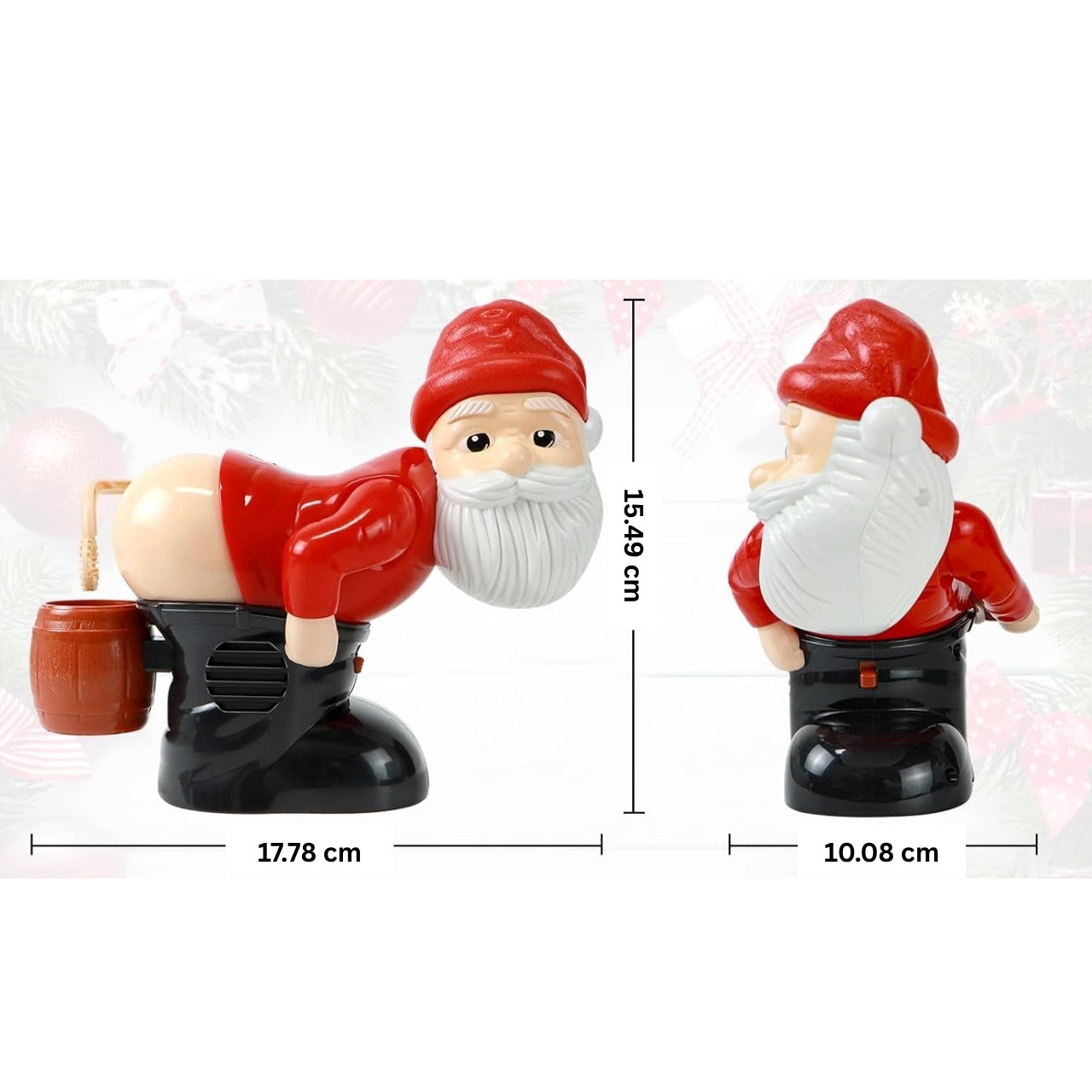 BlowSanta, zabawka do baniek mydlanych Święty Mikołaj