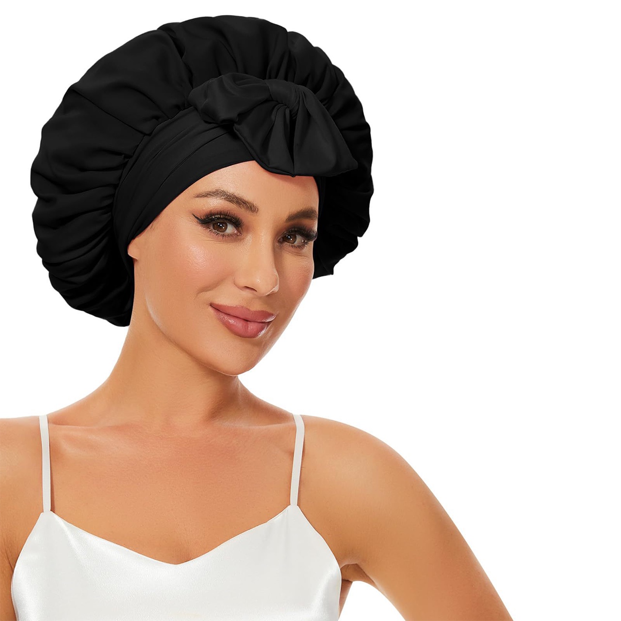 Bonnet, satynowa czapka do spania na włosy