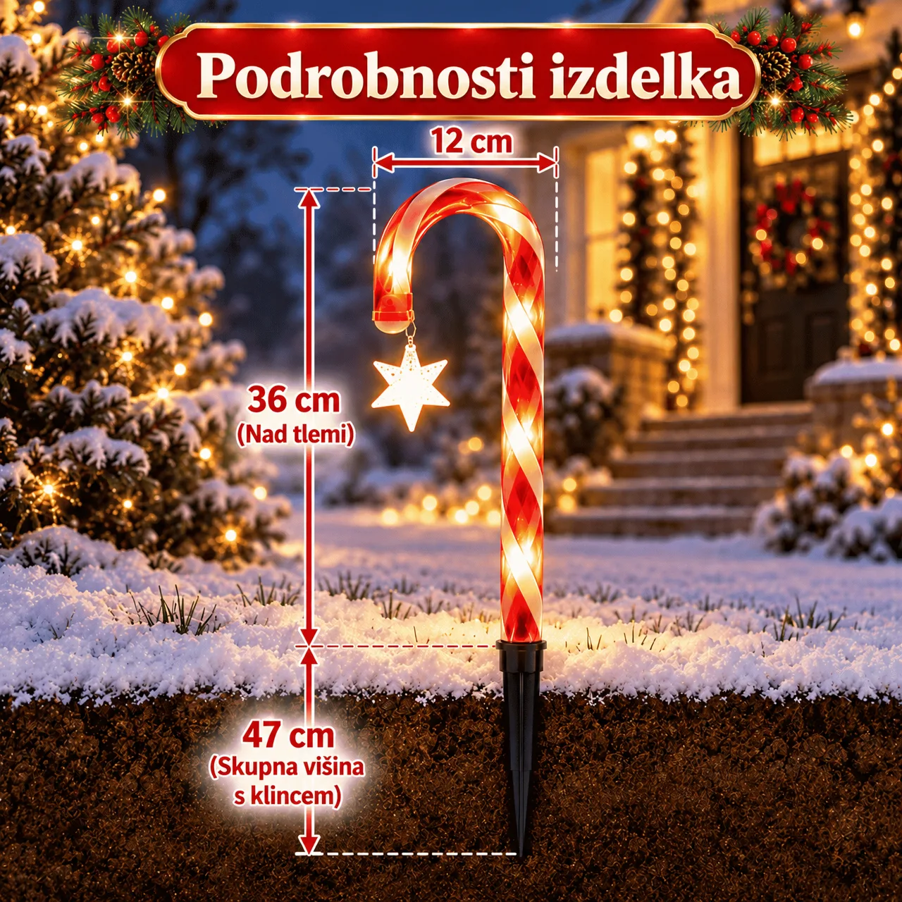 Świąteczne laski cukrowe LED, CaneLights - Image 3