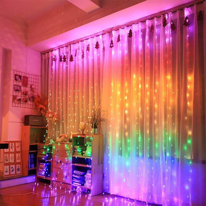 ColorfulCurtain, kurtyna świetlna z 300 kolorowymi światłami LED - Image 2