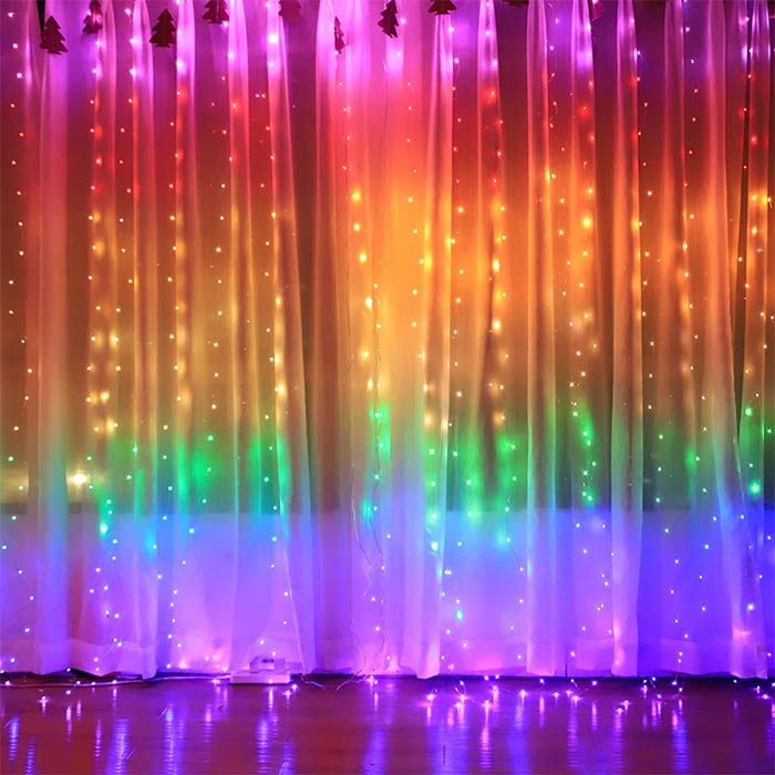 ColorfulCurtain, kurtyna świetlna z 300 kolorowymi światłami LED - Image 3