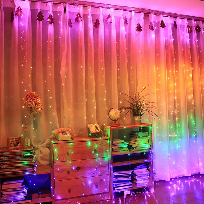 ColorfulCurtain, kurtyna świetlna z 300 kolorowymi światłami LED - Image 4
