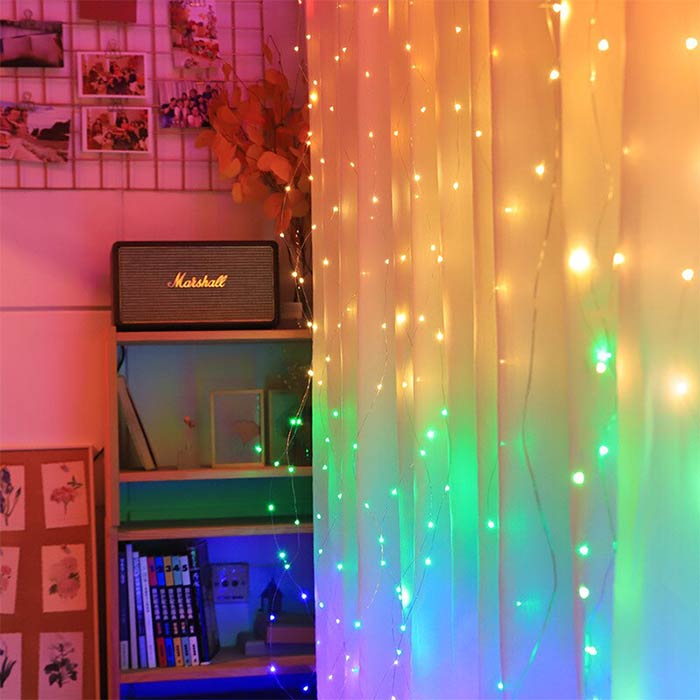 ColorfulCurtain, kurtyna świetlna z 300 kolorowymi światłami LED - Image 5