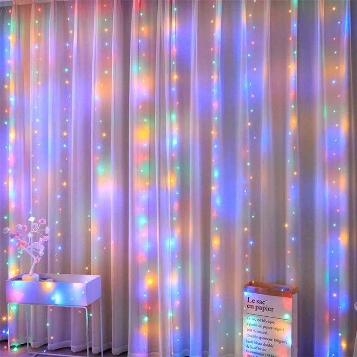 ColorfulCurtain, kurtyna świetlna z 300 kolorowymi światłami LED - Image 6