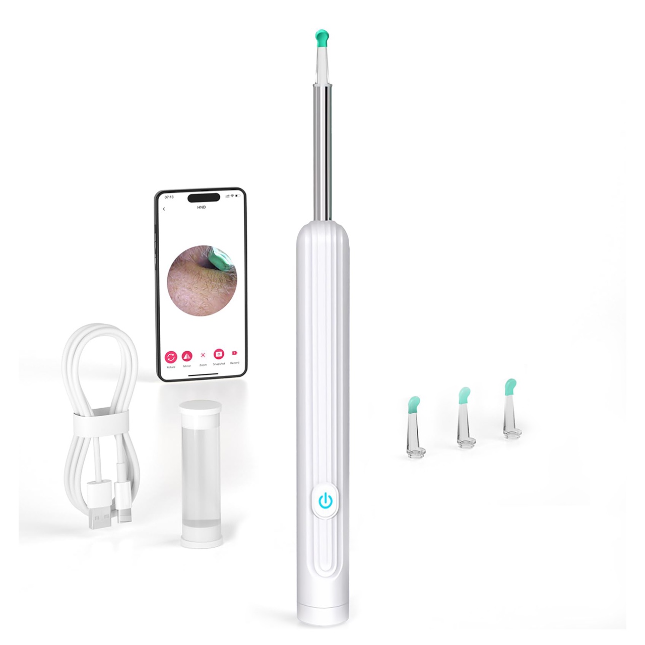 EarStick, pomoc do czyszczenia woskowiny usznej z kamerą