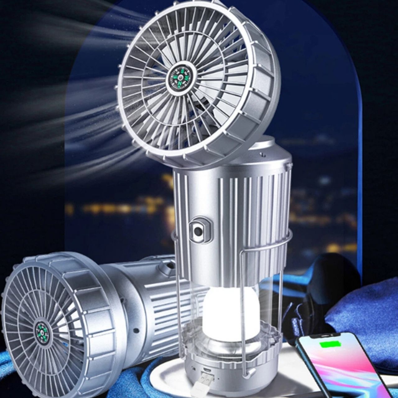 Fan, wielofunkcyjna lampa LED 5 w 1 z wentylatorem - Image 7