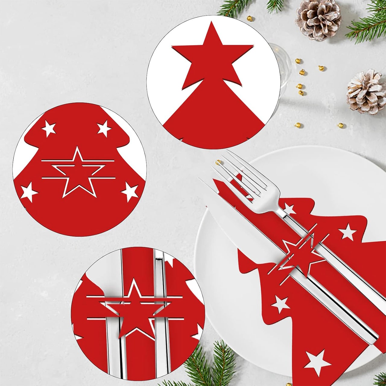 Festives, 12-elementowy zestaw sztućców na Boże Narodzenie - Image 1