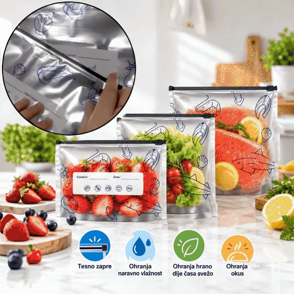 Woreczki do przechowywania żywności (15+15 GRATIS), FreshBags