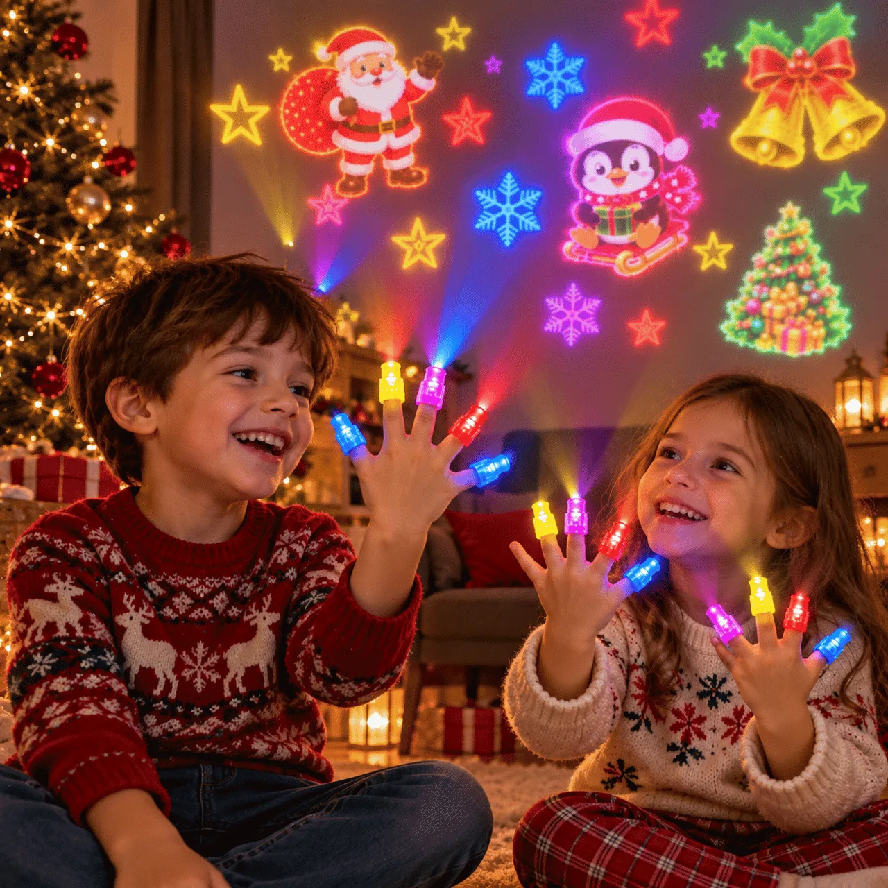 Projektory LED na palce z motywami świątecznymi, FunLights - Image 5