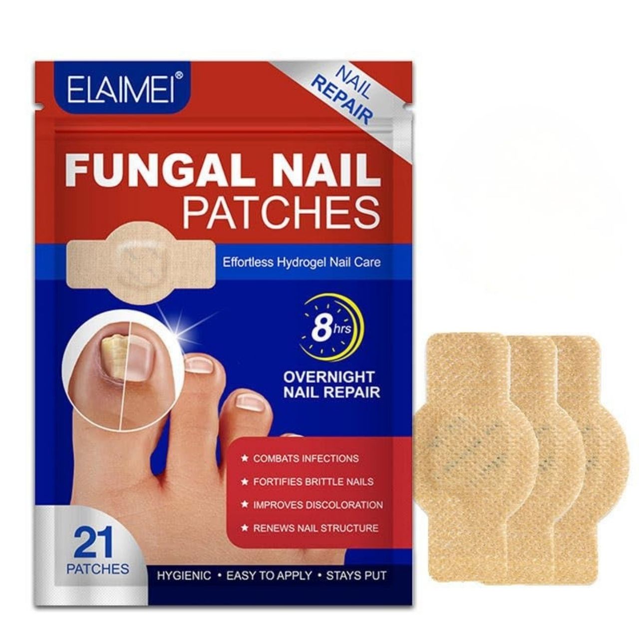 FungalPatches, plastry do kosmetycznej pielęgnacji paznokci (21 szt.) - Image 2