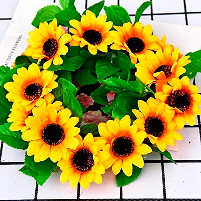 GarlandSunflower, sztuczna girlanda słonecznikowa o naturalnym wyglądzie (2 sztuki) - Image 6
