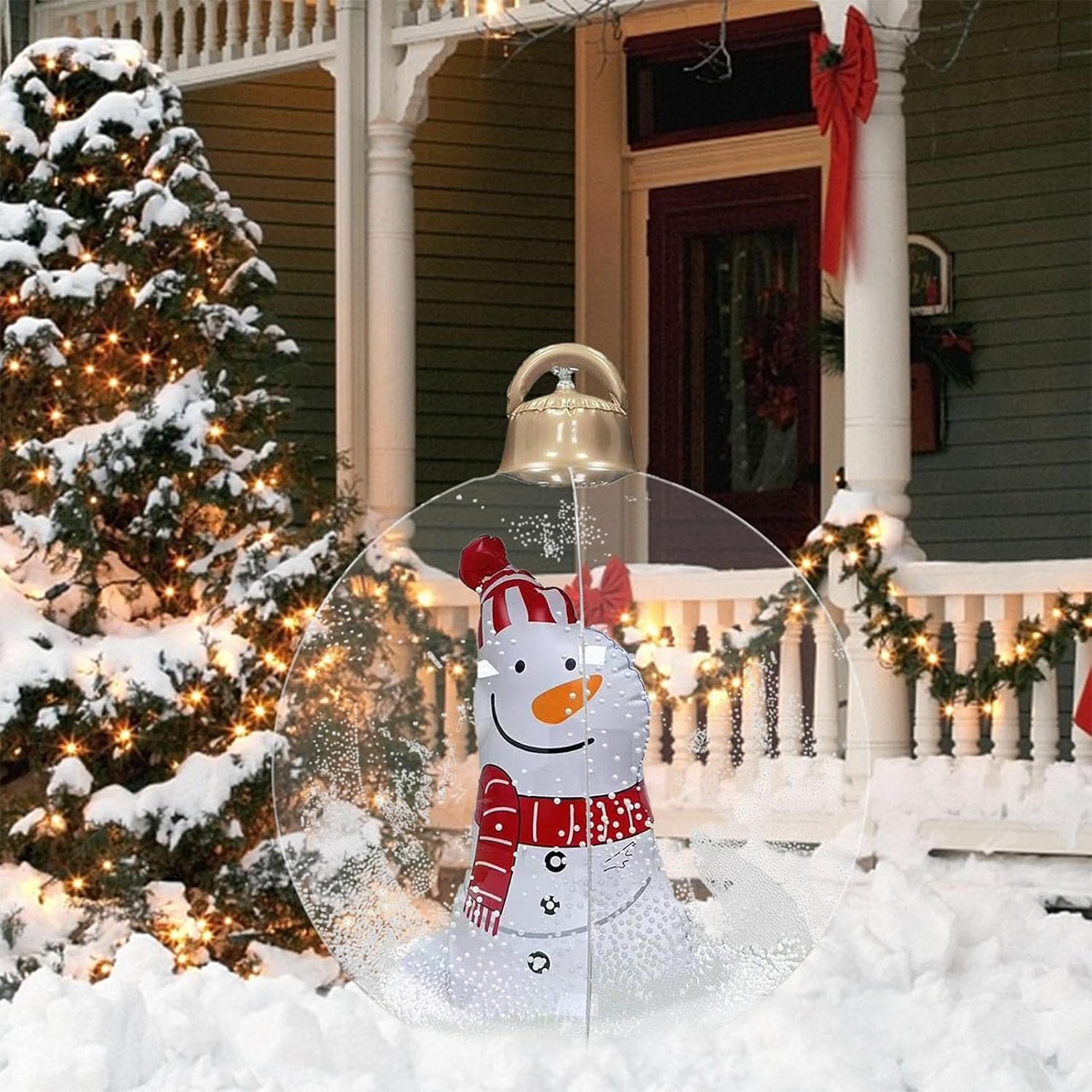 GlowySnowy, bombka świąteczna z motywem bałwanka i światłem - Image 1