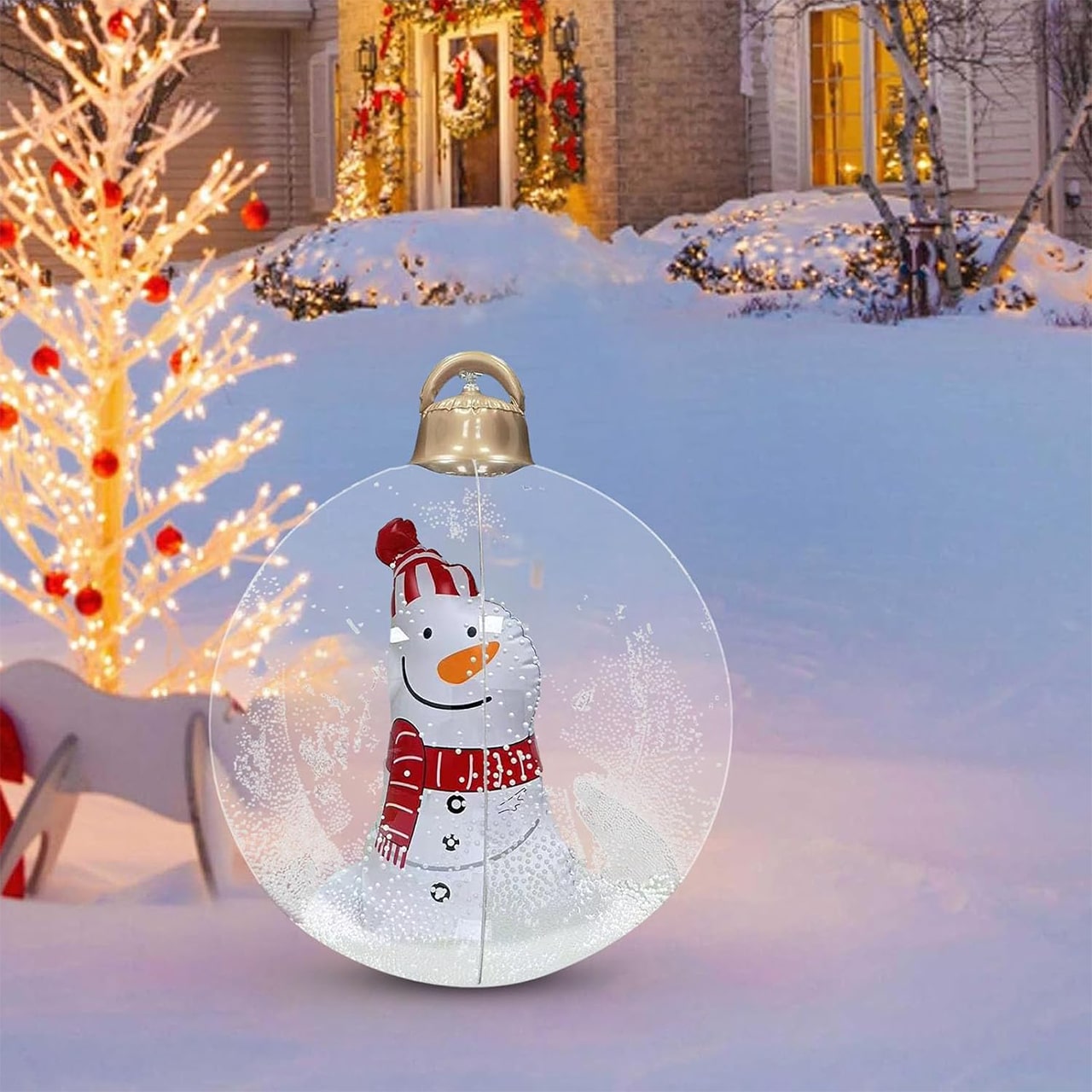 GlowySnowy, bombka świąteczna z motywem bałwanka i światłem - Image 3