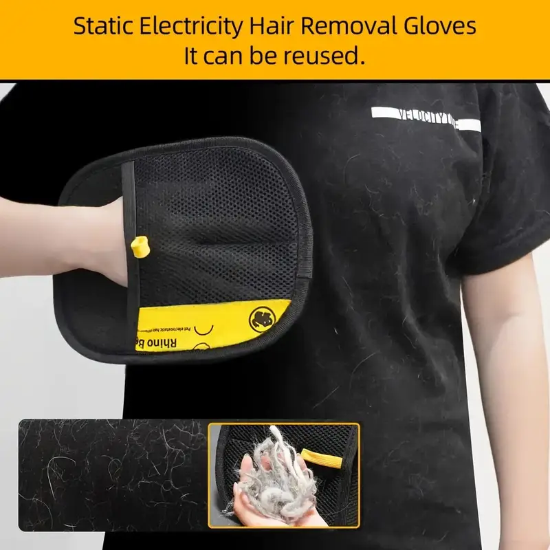 GroomyGlove, podwójnie stronny rękawica do pielęgnacji zwierząt - Image 10