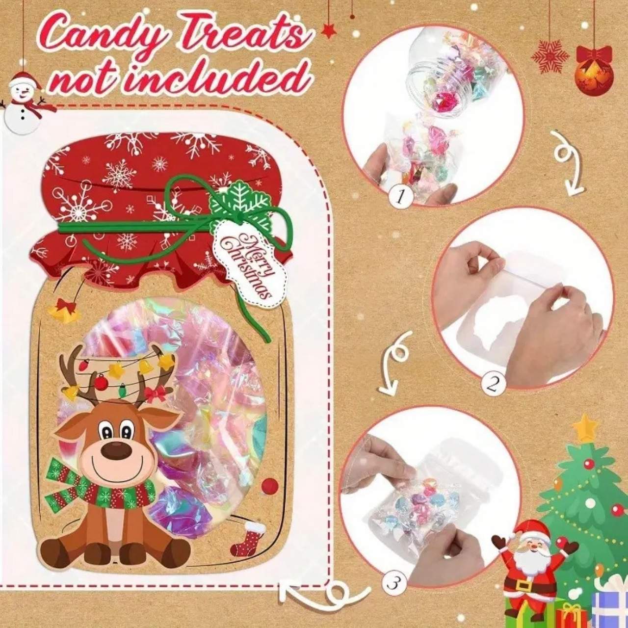 JarGifts, Zestaw Kart Podarunkowych na Boże Narodzenie (48 szt.) - Image 7