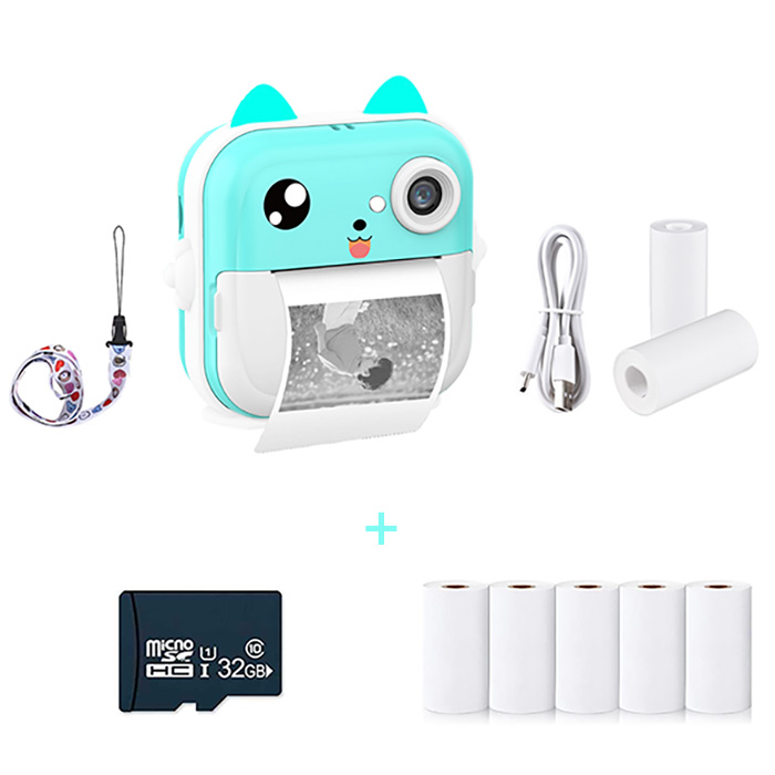 JumboPrintBundle – aparat z drukarką + 7 rolek papieru i karta Micro SD - Image 1