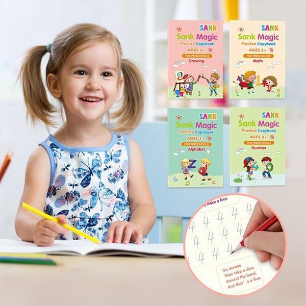 KidBook – 4 zeszyty ćwiczeń z magicznym znikającym długopisem - Image 10