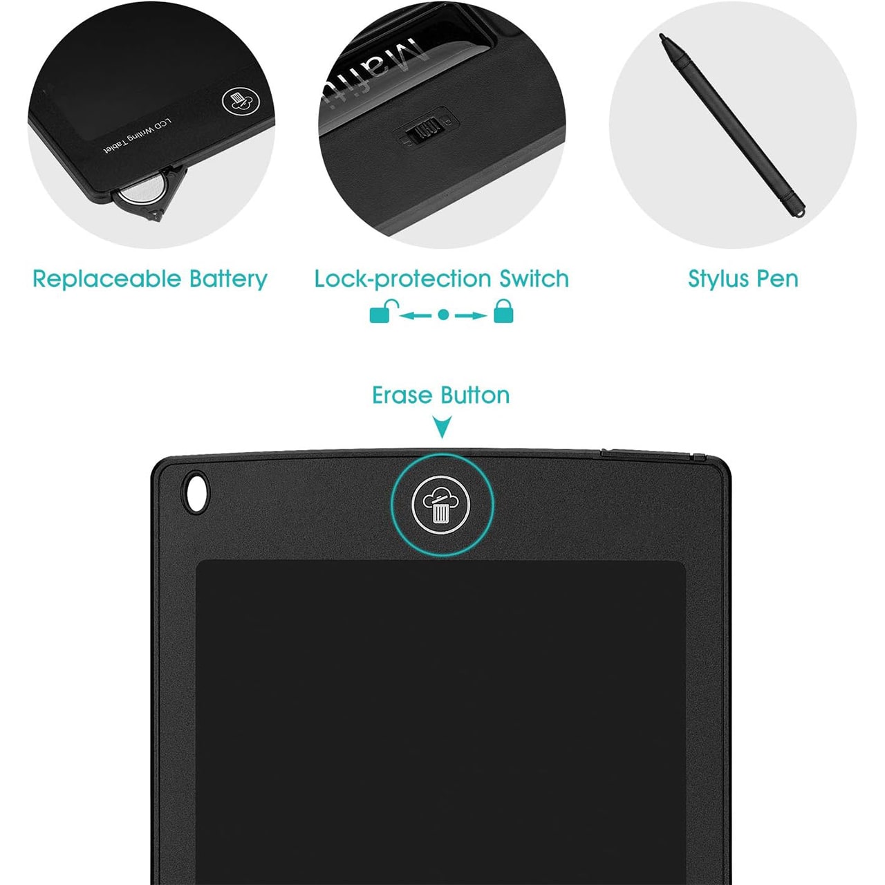 KidsBundle, tablet graficzny LED i 4 magiczne zeszyty ćwiczeń do nauki pisania i rysowania