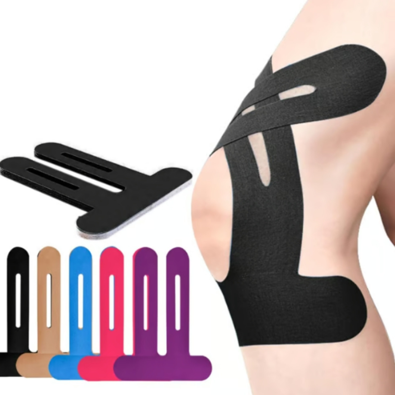 KinesTape, taśma kinezjologiczna na kolano (10 sztuk) - Image 2