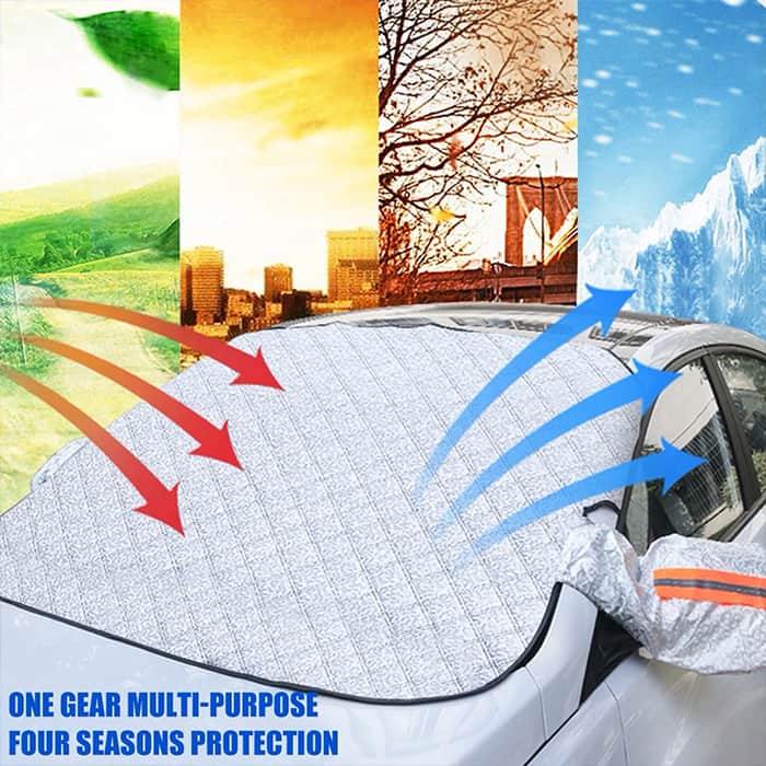 MagneticCarCover, pokrowiec ochronny z magnesami na przednią szybę