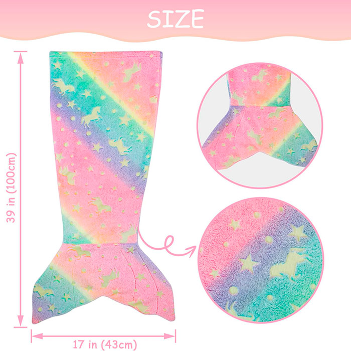 MermaidBlanket, koc dla dzieci w kształcie ogonka syreny