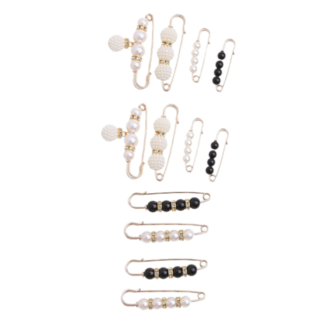 Pearls, eleganckie klamry do paska (12 sztuk)