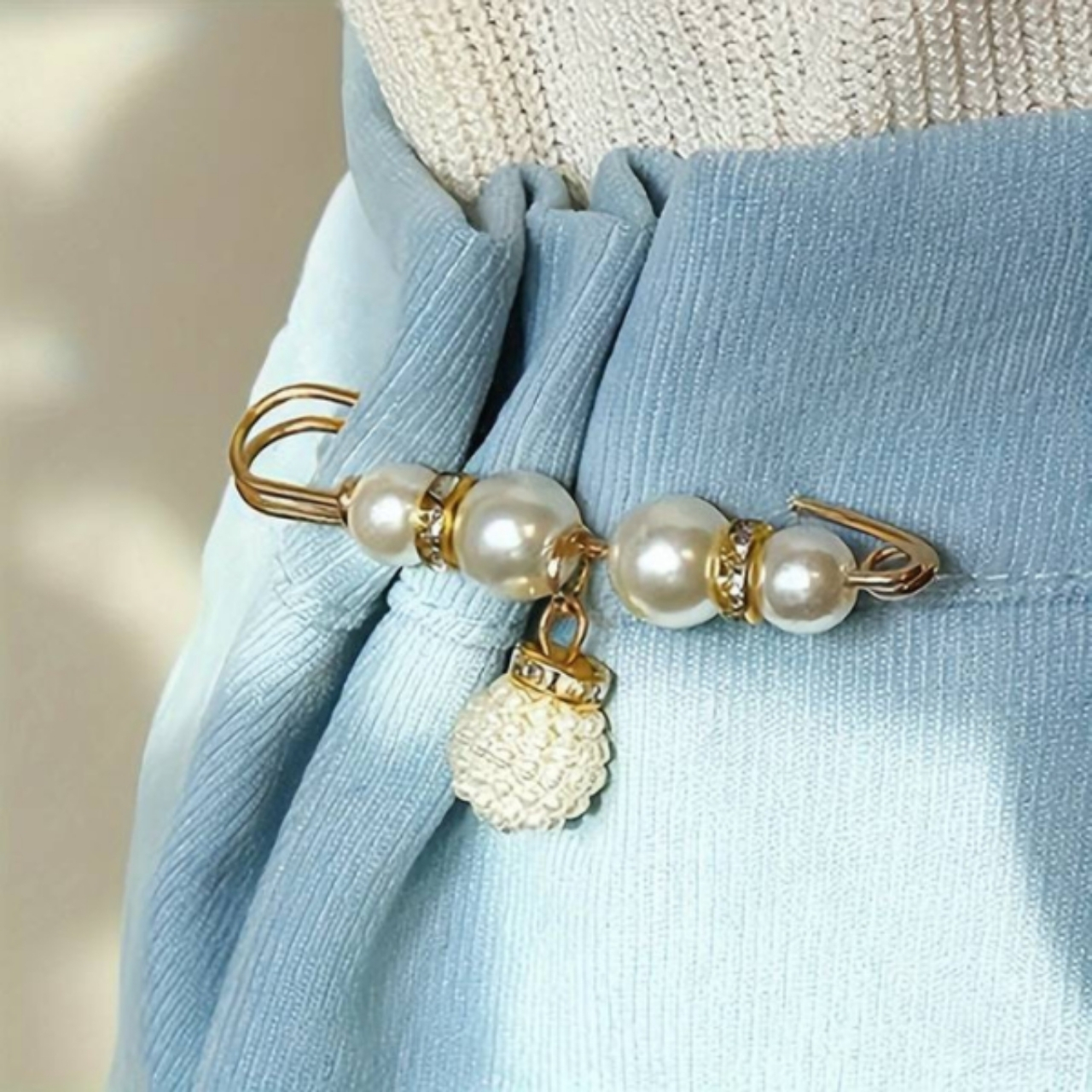 Pearls, eleganckie klamry do paska (12 sztuk) - Image 6