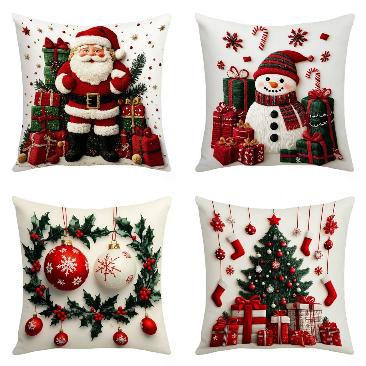 Świąteczne poszewki na poduszki (4 sztuki), RedXmass - Image 8