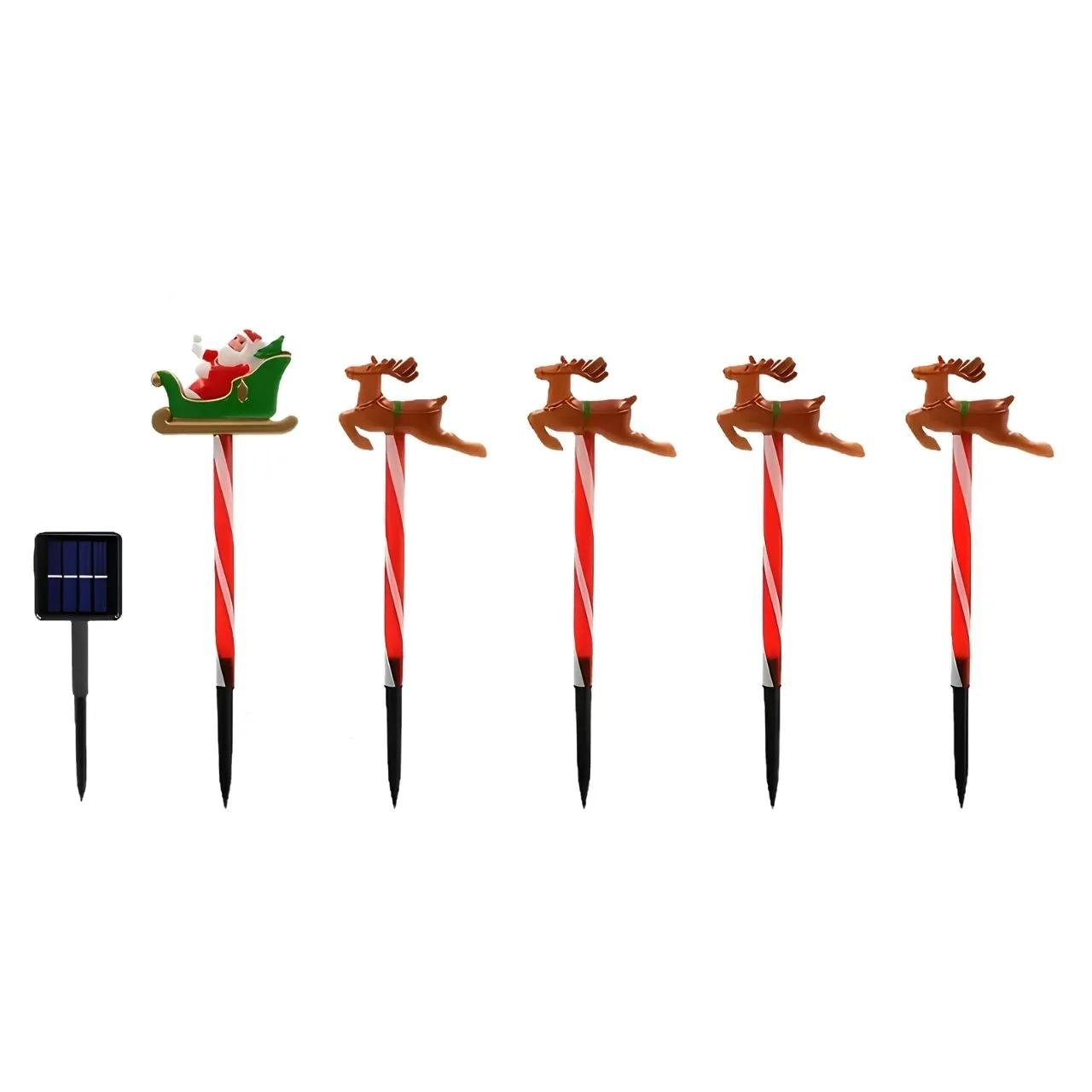 Bożonarodzeniowa dekoracja ogrodowa ze Świętym Mikołajem i reniferami, ReinDeers - Image 4