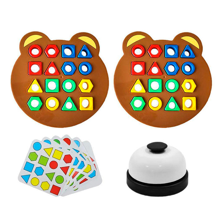 ShapeMatchingGame, gra planszowa dla dzieci, w której dzieci poznają kształty i kolory