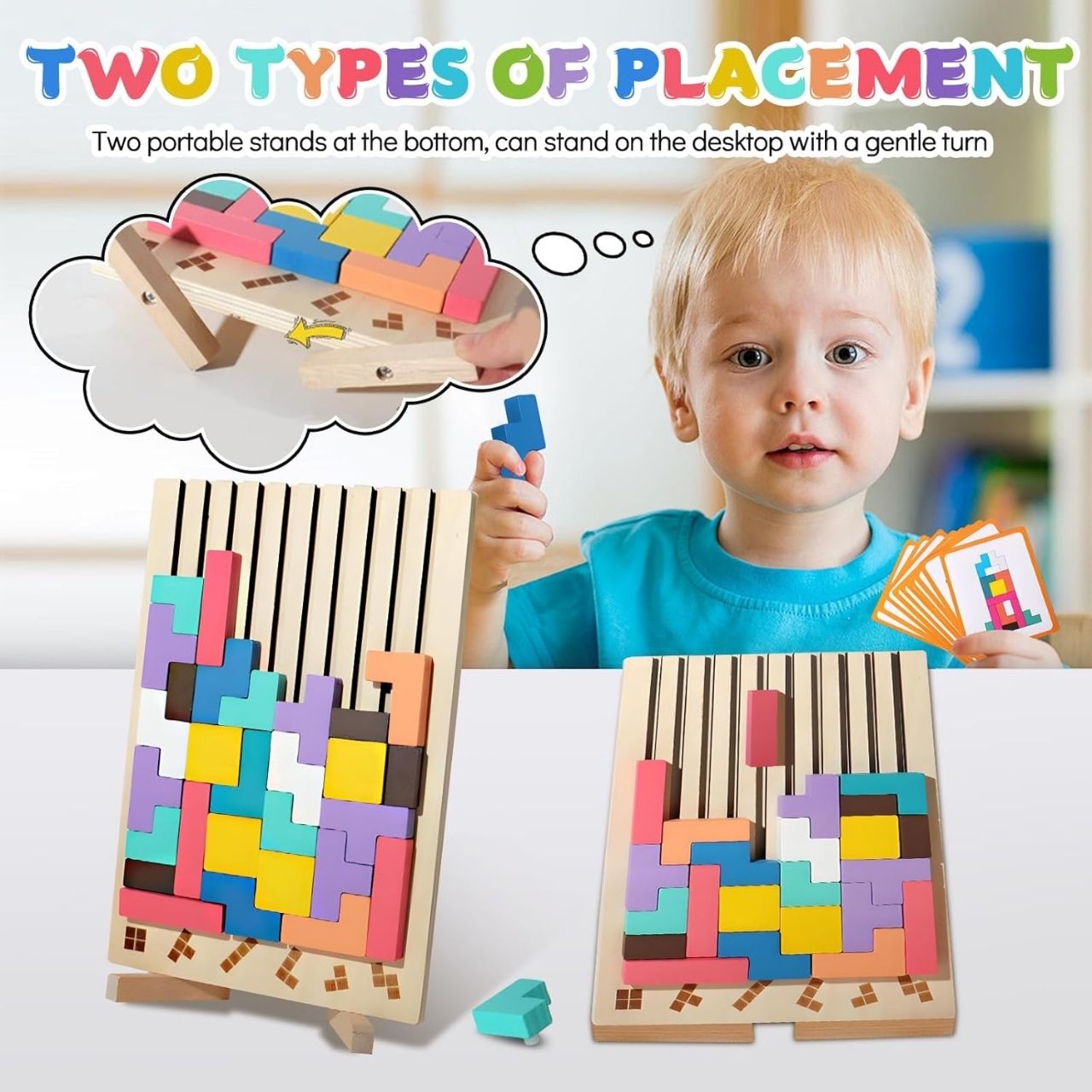 Tetris, drewniana zabawka dydaktyczna - Image 4