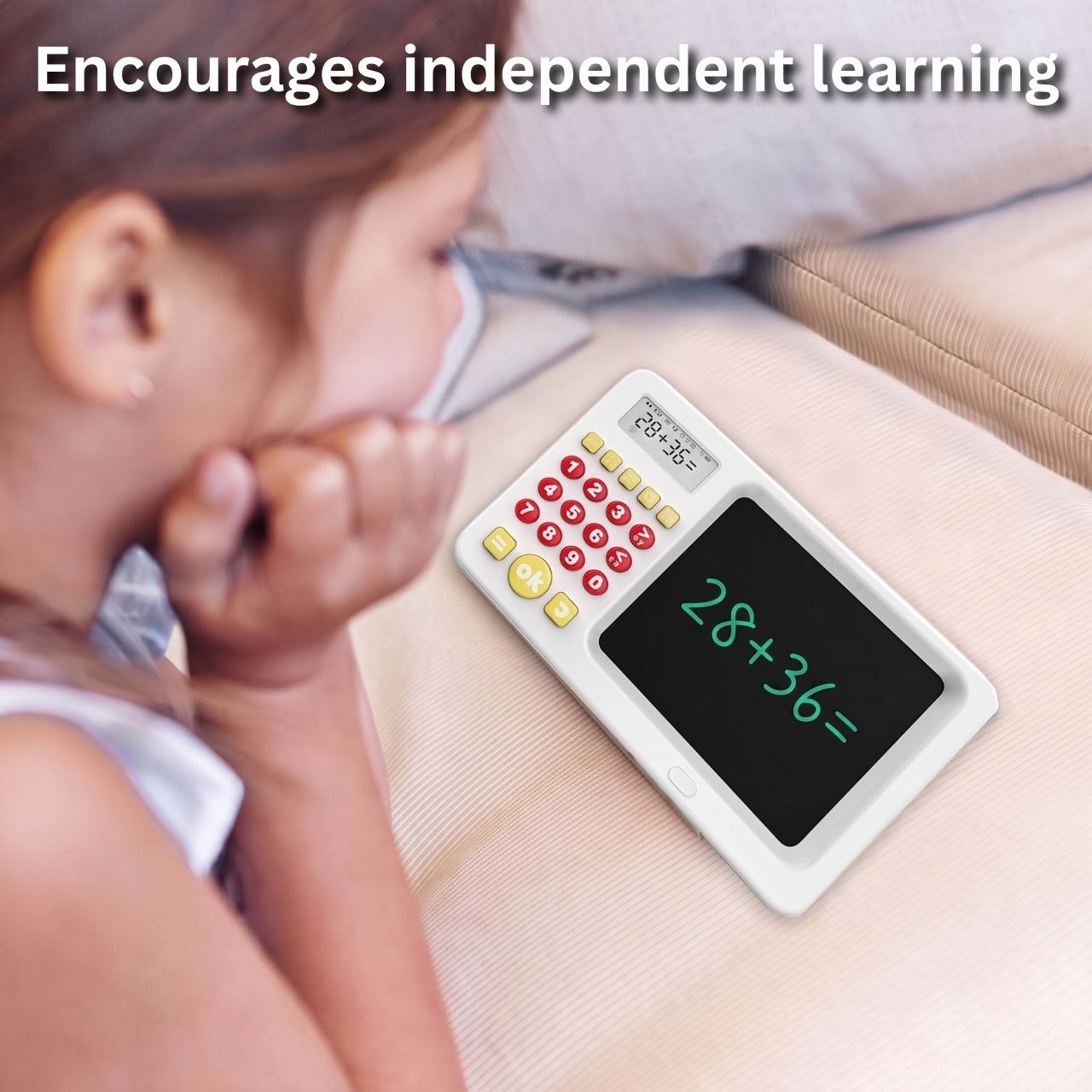 Tablet edukacyjny 2 w 1 z kalkulatorem dla dzieci, TrainMath - Image 3