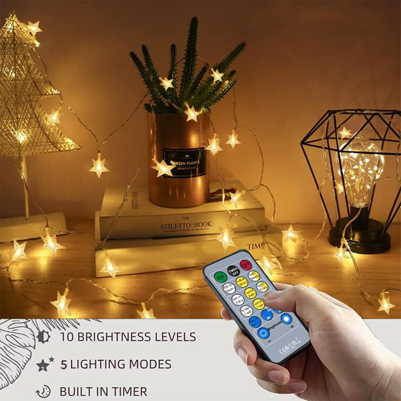 Twinkles, łańcuch świetlny z gwiazdkowymi lampkami (6 m) - Image 3