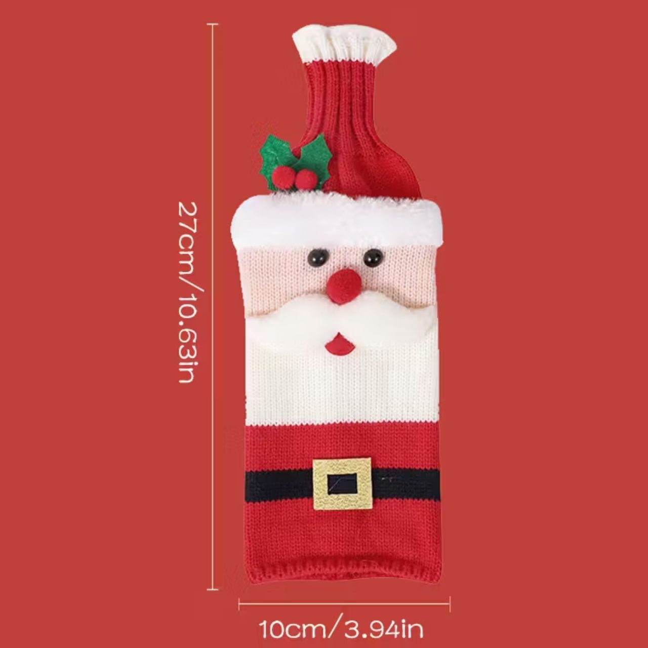 WineSanta, rękaw na butelkę Świętego Mikołaja - Image 1