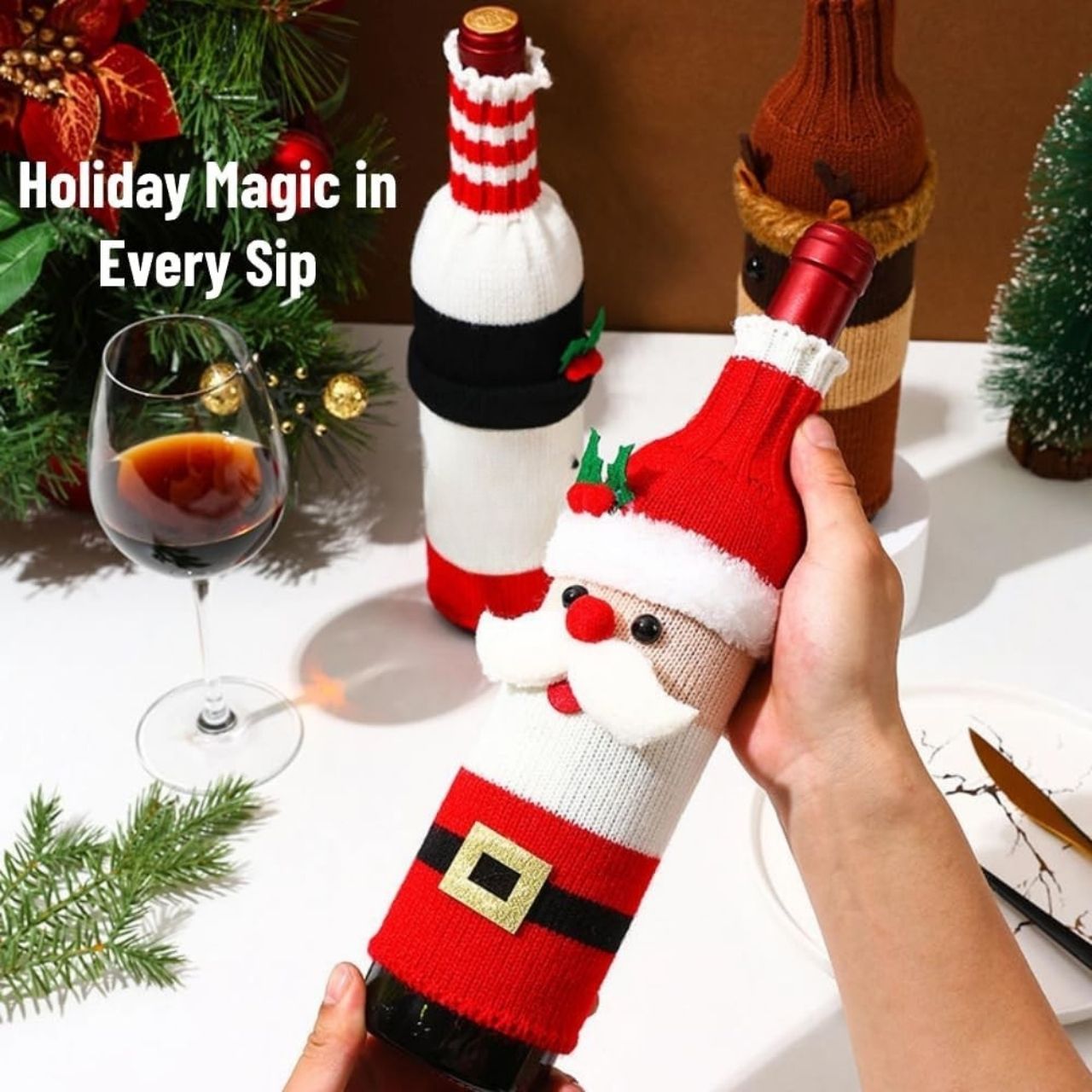 WineSanta, rękaw na butelkę Świętego Mikołaja - Image 5